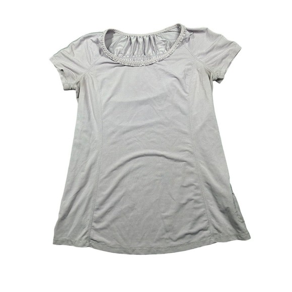 Lululemon Tops - Lululemon‎ Women’s Lilac Short Sleeve Shirt W/ Ruffles Sz 6